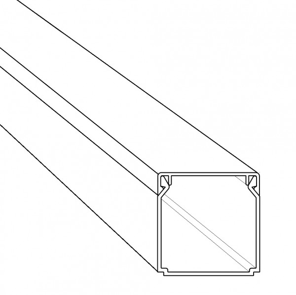 32m Kabelkanal 40x40 reinweiß mit Deckel