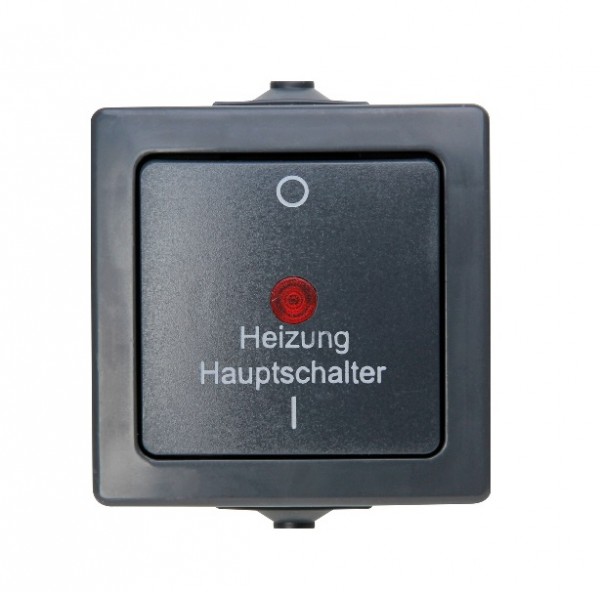 Kopp Heizungshauptschalter Aufputz IP44 anthrazit 565315003