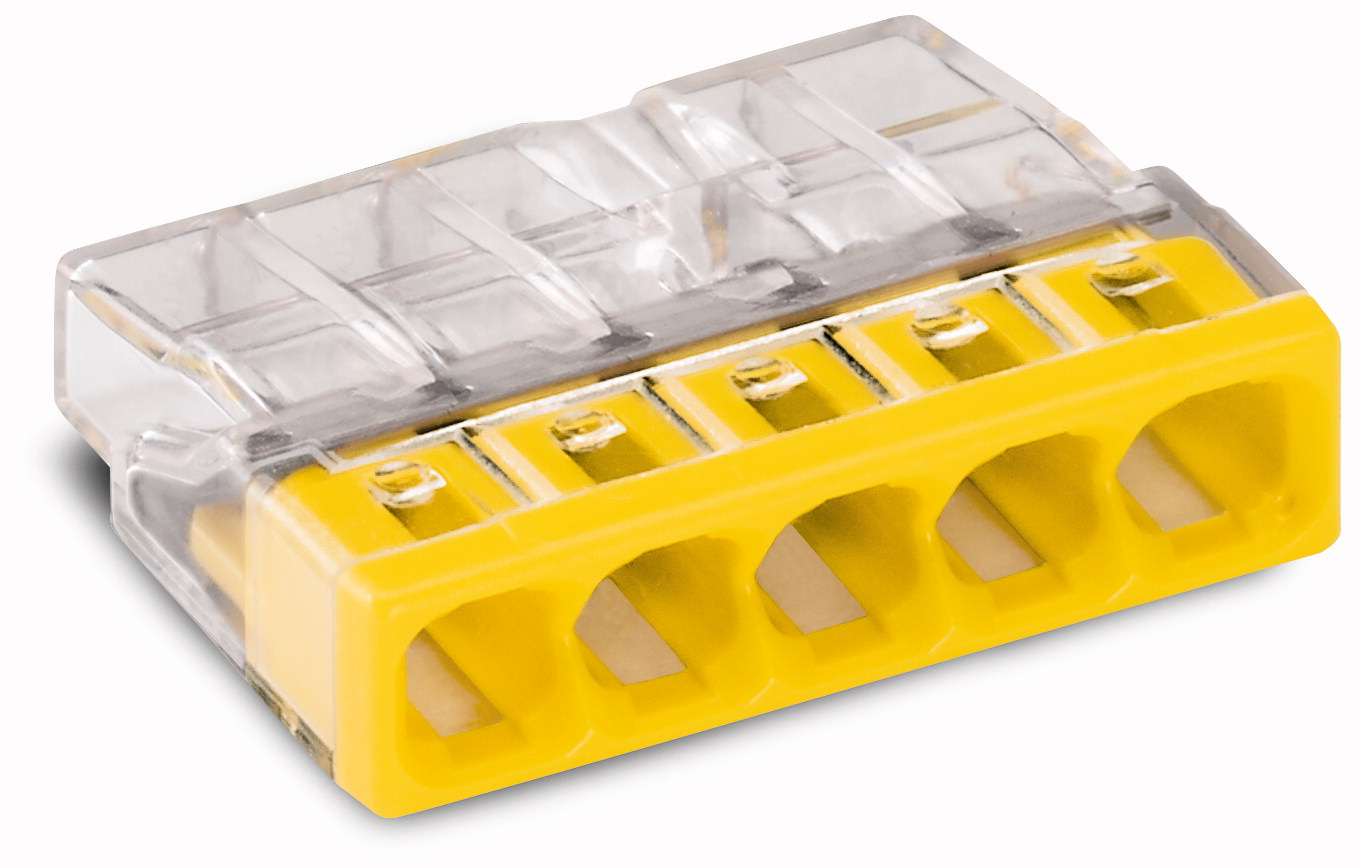 5-polig 100 Stück Wago 2273-205 COMPACT-Verbindungsdosenklemme Ø 0,5-2,5 mm²