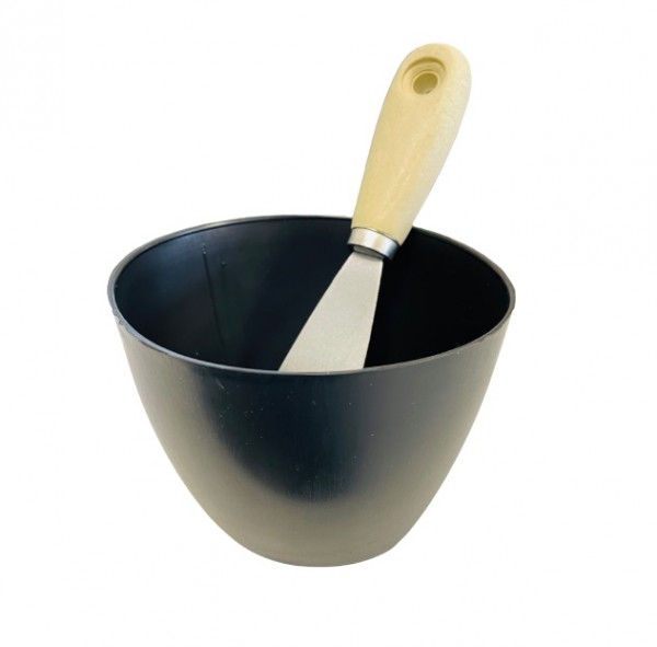Gipsbecher Anrührbecher und Spachtel 40mm