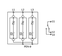 FE-S-T2-275-TNC-40FM Ableiter Typ 2 TNC Hutschiene FM Art.Nr. 285621