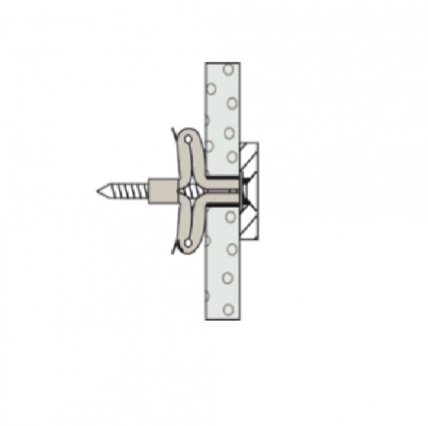 50 Stück fischer Nylon Dübel Plattendübel Hohlraumdübel FU 6x35