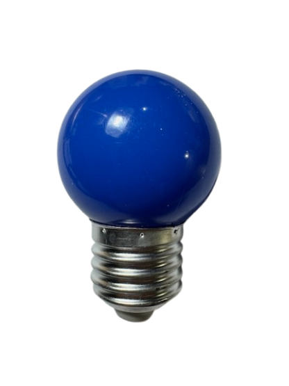 LED Party Kugellampe E27 1W blau