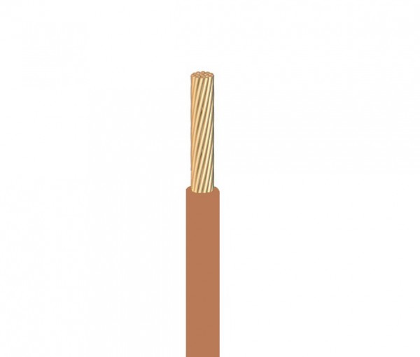 Meterware Verdrahtungsleitung H07V-K 6 mm² braun