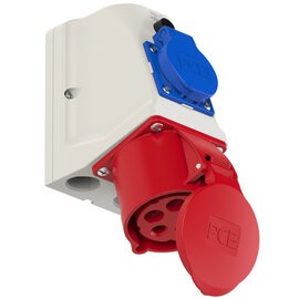 PCE CEE Combo Wandsteckdose 32A