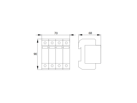 Hutschienenableiter C (T2) für TT/TNS Netze