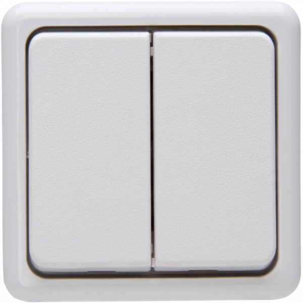 Kopp STANDARD – Aufputz Serienschalter, Nennspannung 250V~, Schaltvermögen 10AX, Schutzart IP20, Far