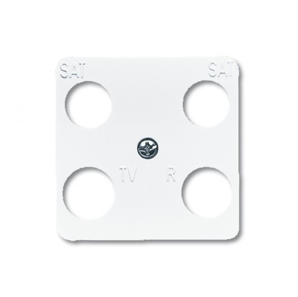 Busch-balance SI 4-Loch Antennenabdeckung alpinweiß 1743-04-214