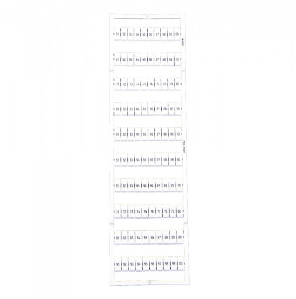 WAGO WMB-Beschriftungskarte; als Karte; bedruckt; 51 ... 100 793-5507