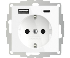 inCharge Pro AC 15W USB A+C Schuko-Steckdose UP RW RAL 9016 Art.Nr. 2U-449511