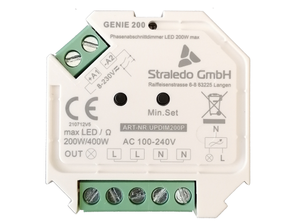 Tastergesteuerter Unterputz LED Dimmer Genie 2000