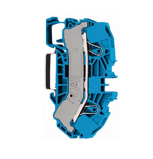 WAGO 2-Leiter-Verteilereinspeiseklemme 16qmm; seitliche und mittige Beschriftung ,blau 2016-7604