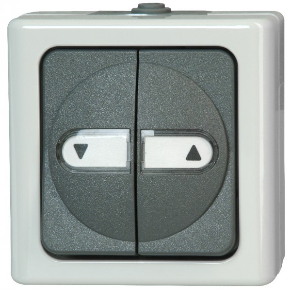 Kopp BLUE ELECTRIC Jalousieschalter AP FR IP44 grau 561556004